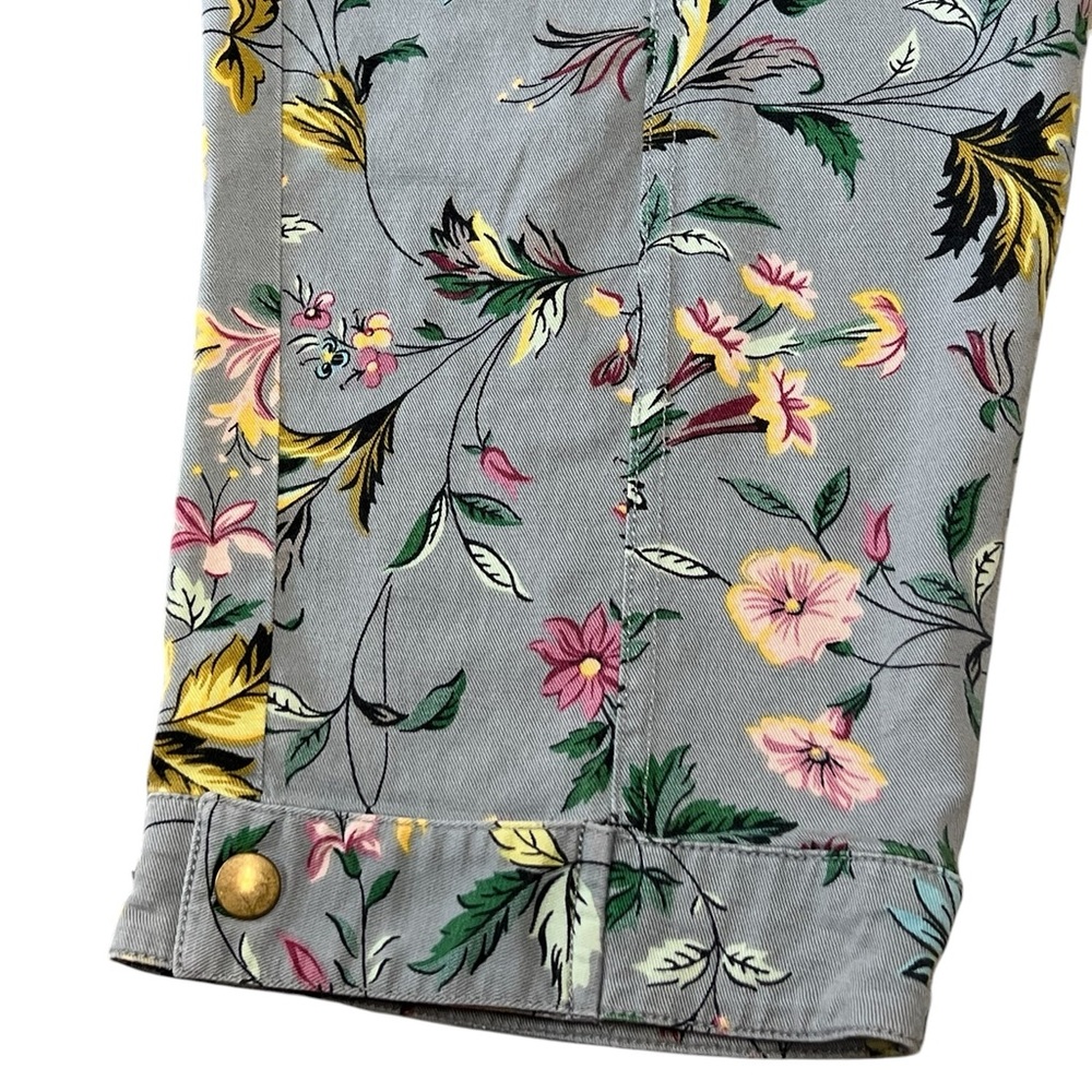 Anthropologie Victoria floral cargo pants blue botanical floral boho feminine - Picture 10 of 14